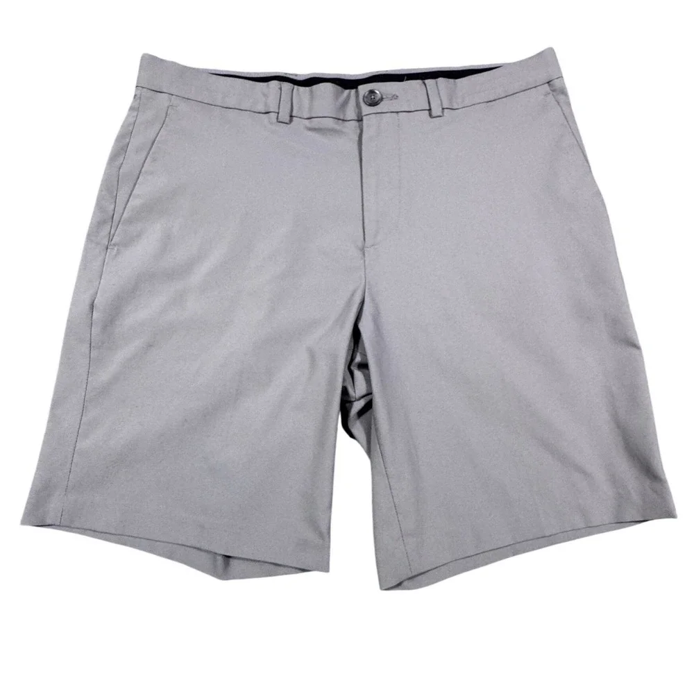 Perry Ellis Portfolio Mens Gray Performance Golf Shorts Flat‎ Front Size 34